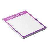 Cute Aesthetic Purple Simple Modern Personalized ノートパッド (アングル)