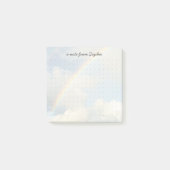 Cute aesthetic rainbow Dot Grid Personalized Name ポストイット (正面)