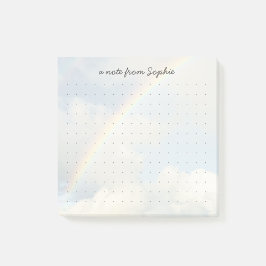 Cute aesthetic rainbow Dot Grid Personalized Name ポストイット