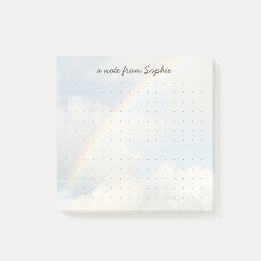 Cute aesthetic rainbow Dot Grid Personalized Name ポストイット