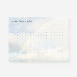 Cute aesthetic rainbow Dot Grid Personalized Name ポストイット