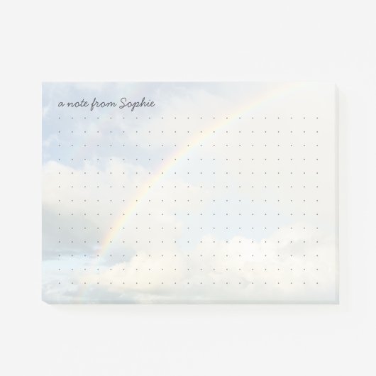 Cute aesthetic rainbow Dot Grid Personalized Name ポストイット