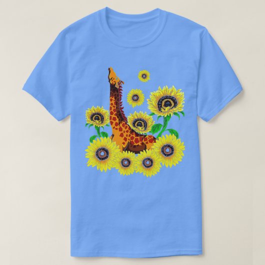 Cute Africa Animal Lover Yellow Flower Sunflower G Tシャツ (デザイン正面)
