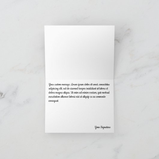 Cute African American Christmas boy with glasses カード (内部)