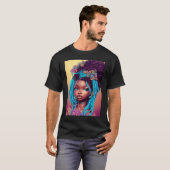 Cute African American Girl Artsy Graphic Tシャツ (正面フル)