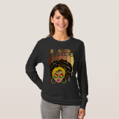 Cute Afro Smart women Black History Month 1st Grad Tシャツ (正面フル)