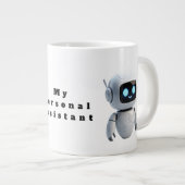 Cute AI Robot Coffee Mug - Tech Inspired Future Bu ジャンボコーヒーマグカップ (正面右)
