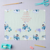 Cute Airplane Kids Birthday Invitation 薄葉紙 (クラフト)