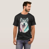 Cute Alaskan Malamute Dog on Alaskan Malamute   1 Tシャツ (正面フル)