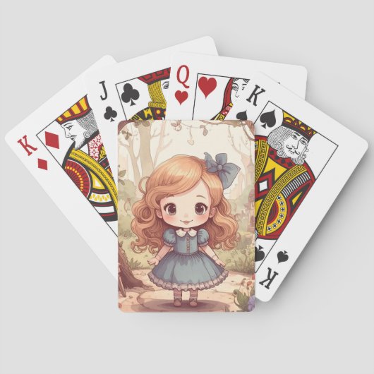 Cute Alice Adventures Wonderland Woodland Art トランプ (裏面)