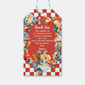 Cute Alice in ONEDERLAND  1st Birthday Thank You  ギフトタグ (正面)