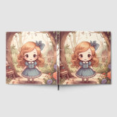 Cute Alice in Wonderland Whimsical Woodland Art ゲストブック (全面)