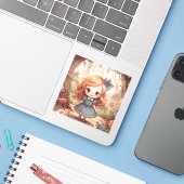Cute Alice in Wonderland Whimsical Woodland Art シール (ノートパソコンとiPhone)
