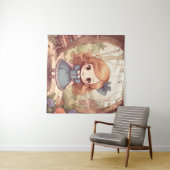 Cute Alice in Wonderland Whimsical Woodland Art タペストリー (インサイチュ(横))