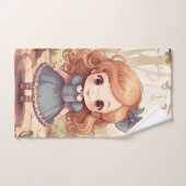 Cute Alice in Wonderland Whimsical Woodland Art バスタオルセット (ハンドタオル)
