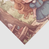Cute Alice in Wonderland Whimsical Woodland Art 薄葉紙 (詳細)
