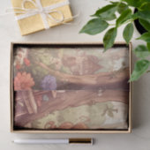 Cute Alice in Wonderland Whimsical Woodland Art 薄葉紙 (ギフト)