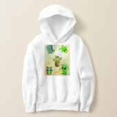 cute alien&cactus hoodie,Add a touch of cosmic cut (レイダウン)