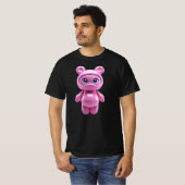 Cute Alien Character Pink Kawaii Floating Creature Tシャツ (正面フル)