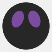 Cute Alien Eyes Halloween Party Favor Sticker ラウンドシール (正面)