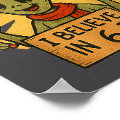 Cute Alien I Believe In 6-7 Christmas Holiday Desi ポスター (角)