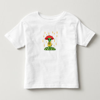 Cute Alien With Umbrella Kawaii Space Character トドラーTシャツ