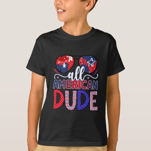 Cute All American Dude 4th Of July Celebration Tシャツ (正面)