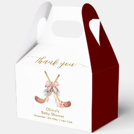 Cute All Stars Bow Floral Hockey Girl Baby Shower  フェイバーボックス