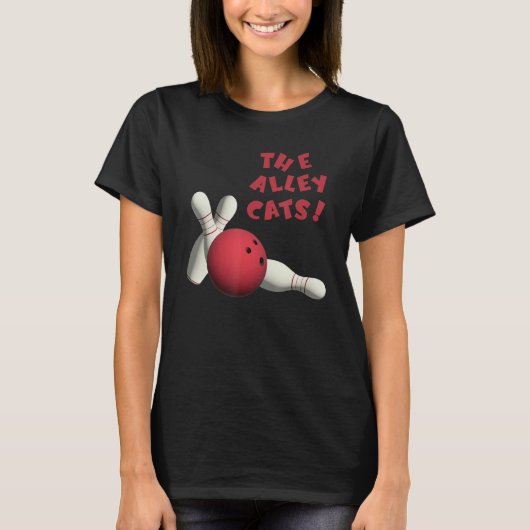 Cute Alley Cats Bowlers Teams Tournaments Tシャツ (正面)