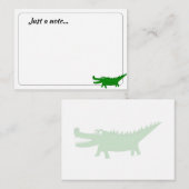  Cute Alligator Drawing Custom Just a Note ノートカード (正面/裏面)