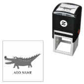Cute Alligator Drawing Personalized Name セルフインキングスタンプ (インサイチュ)