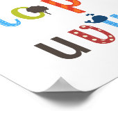 Cute Alphabet Design ポスター (角)