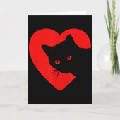 Cute &amp; Funny Cat Valentines Heart Graphic For  カード (正面)