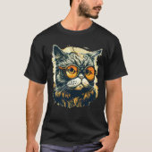 Cute Anamorphic Goggle Wearing Cat Unique Family Tシャツ (正面)