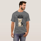 Cute Anatomy A Yorkie Funny Yorkshire Terrier Men Tシャツ (正面フル)