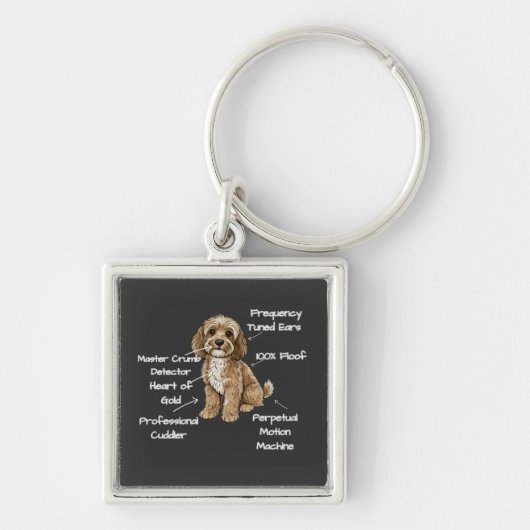 Cute Anatomy of a Cockapoo Dog Lover Gift キーホルダー (正面)