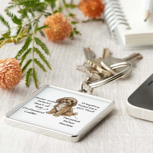 Cute Anatomy of a Cockapoo Dog Lover Gift キーホルダー (側面)