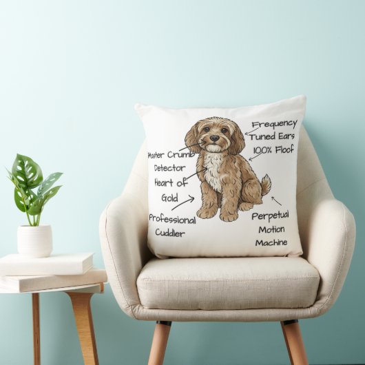 Cute Anatomy of a Cockapoo Dog Lover Gift クッション (椅子)
