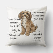 Cute Anatomy of a Cockapoo Dog Lover Gift クッション (正面)