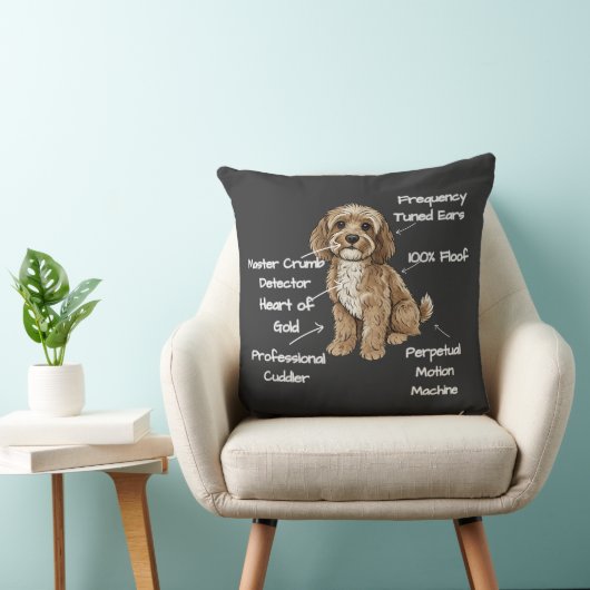 Cute Anatomy of a Cockapoo Dog Lover Gift クッション (椅子)