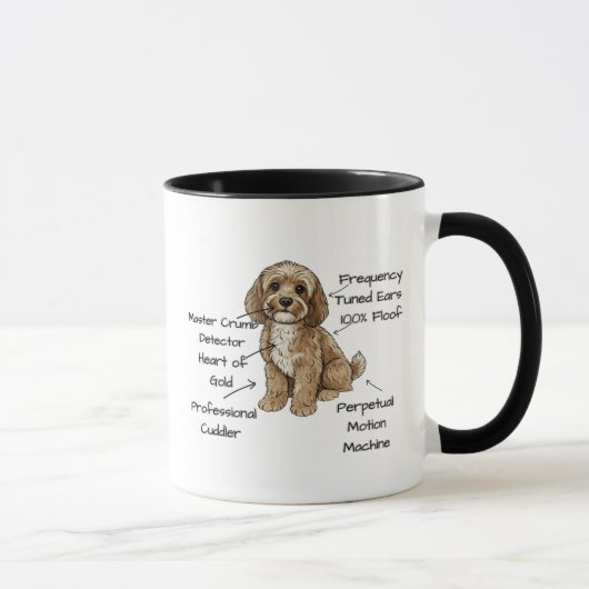 Cute Anatomy of a Cockapoo Dog Lover Gift マグカップ (右)