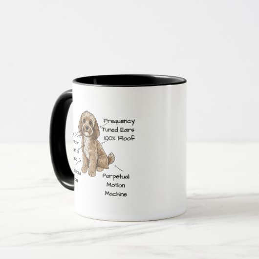 Cute Anatomy of a Cockapoo Dog Lover Gift マグカップ (正面左)