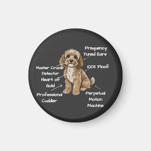 Cute Anatomy of a Cockapoo Dog Lover Gift マグネット (正面)