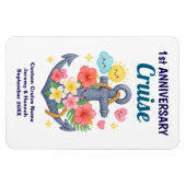 Cute Anchor 1st Anniversary Cruise Cabin Door マグネット (横)