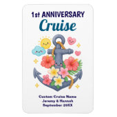 Cute Anchor 1st Anniversary Cruise Cabin Door マグネット (縦)