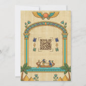 Cute Ancient Egyptian Pharaoh Wedding Invitation 招待状 (裏面)