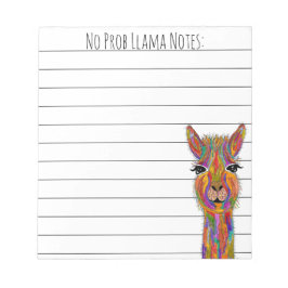 Cute and おもしろい No Prob Lama Lamaメモ帳 ノートパッド