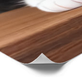 Cute and adorable cat in yellow hat | AI Art ポスター (角)