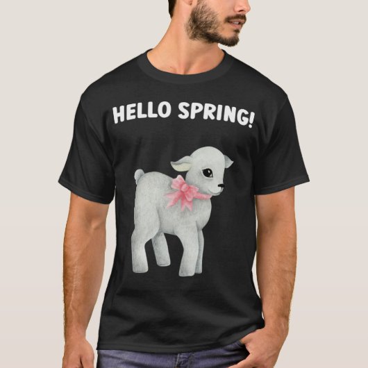 Cute And Adorable Spring Lamb For Kids Who Love An Tシャツ (正面)