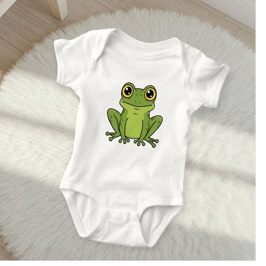 Cute and Charming Frog Baby Bodysuit  ベビーボディスーツ